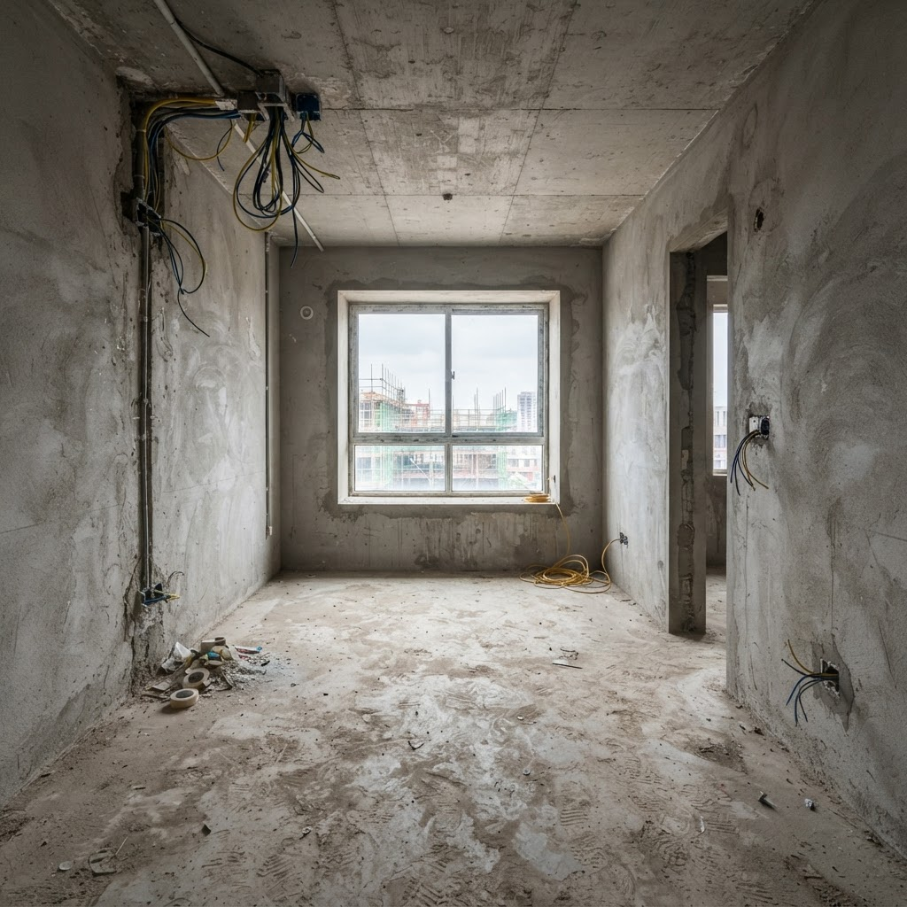 Living Room Transformation before renovation